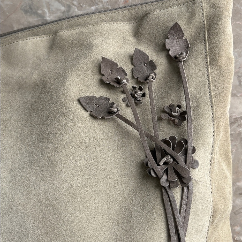 Valentino Floral Embellished suede Bag - Picture 3 of 13